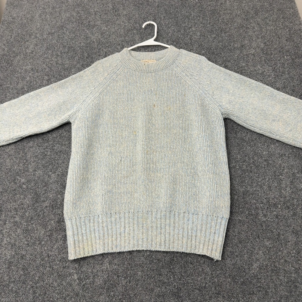 Vintage Terramar Sweater XL Blue Wool Ribbed Crewneck Raglan Gorpcore Fisherman